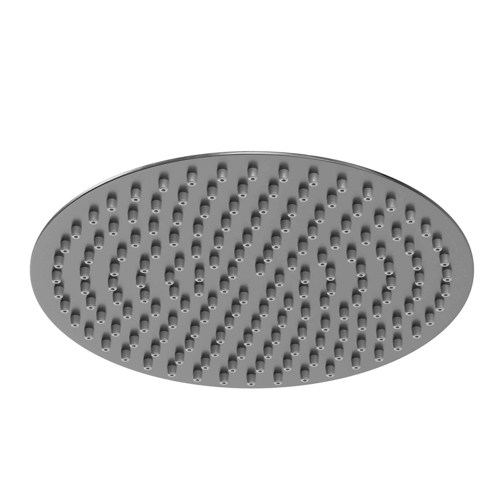 Buy Round ultra slim shower head stainless steel 300mm - gunmetal grey online UK